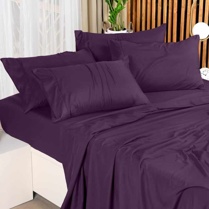 Utopia Bedding King Bed Sheets Set - 4 Piece Bedding - Brushed Microfiber - Shrinkage and Fade Resistant - Easy Care (King, Purple) - Image 4